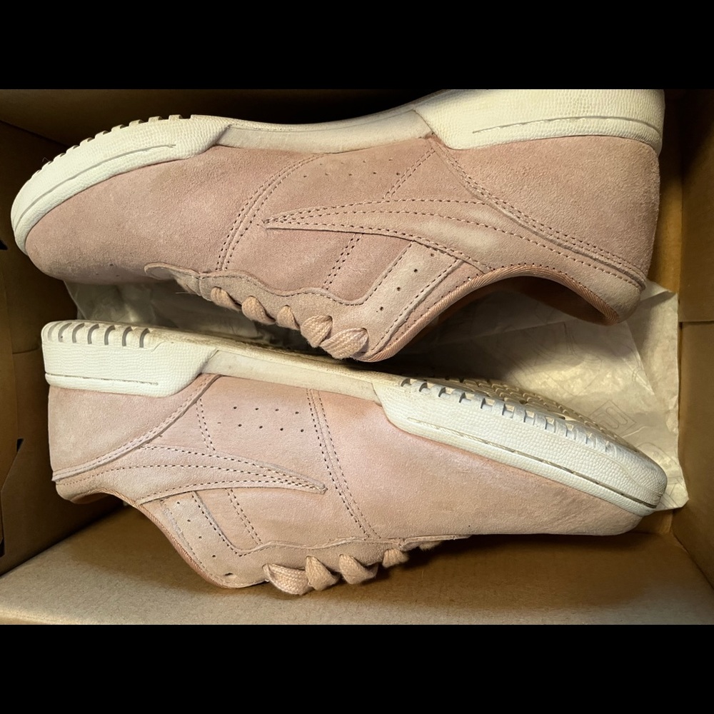 Pink suede filas